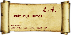 Ludányi Antal névjegykártya